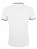 Рубашка поло мужская PASADENA MEN 200 с контрастной отделкой, белая с голубым с логотипом в Волгограде заказать по выгодной цене в кибермаркете AvroraStore