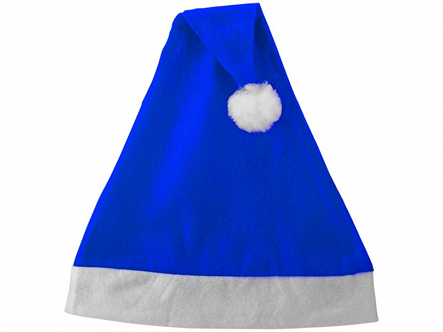 Новогодняя шапка, ярко-синий/белый с логотипом в Волгограде заказать по выгодной цене в кибермаркете AvroraStore