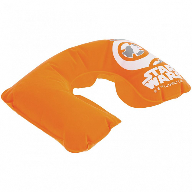 Надувная подушка под шею BB-8 Droid в чехле, оранжевая с логотипом в Волгограде заказать по выгодной цене в кибермаркете AvroraStore