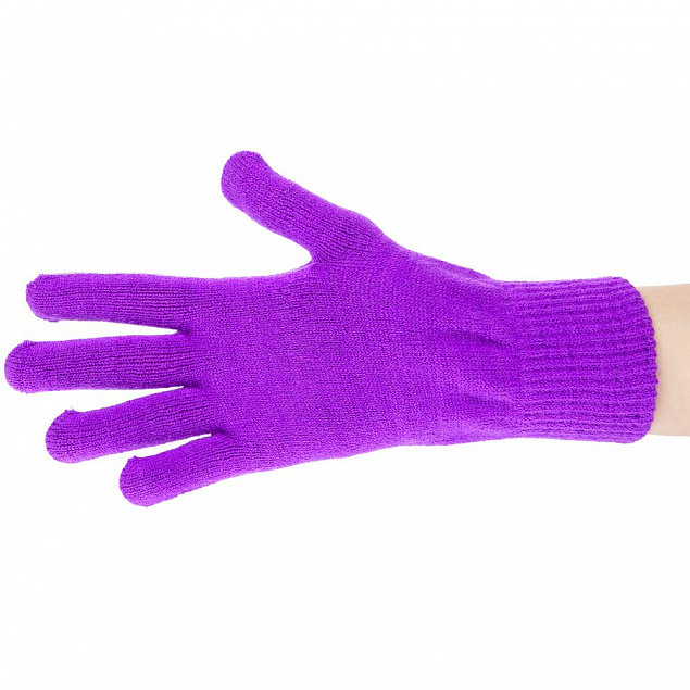Перчатки Urban Flow, фиолетовые с логотипом в Волгограде заказать по выгодной цене в кибермаркете AvroraStore