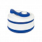 Стакан складной BUTTON;  300 мл, силикон, синий с логотипом в Волгограде заказать по выгодной цене в кибермаркете AvroraStore