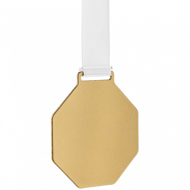 Медаль Steel Octo, золотистая с логотипом в Волгограде заказать по выгодной цене в кибермаркете AvroraStore