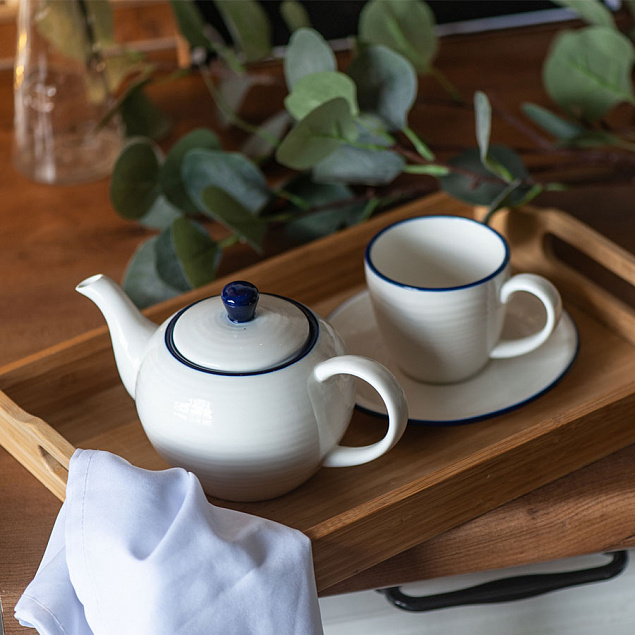 Набор SEAWAVE: чайная пара и чайник в подарочной упаковке с логотипом в Волгограде заказать по выгодной цене в кибермаркете AvroraStore