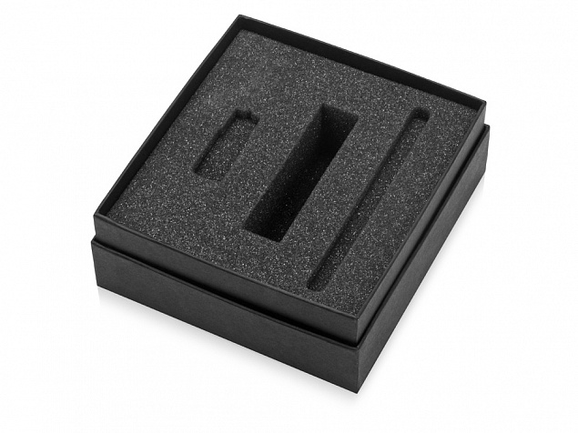 Коробка подарочная Smooth M для зарядного устройства, ручки и флешки с логотипом в Волгограде заказать по выгодной цене в кибермаркете AvroraStore
