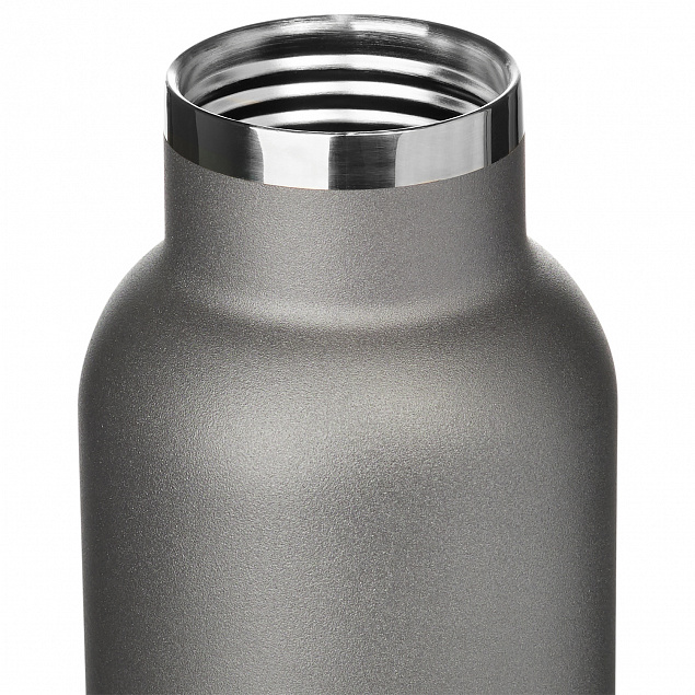 Термобутылка вакуумная герметичная, Modena, 500 ml, серая с логотипом в Волгограде заказать по выгодной цене в кибермаркете AvroraStore