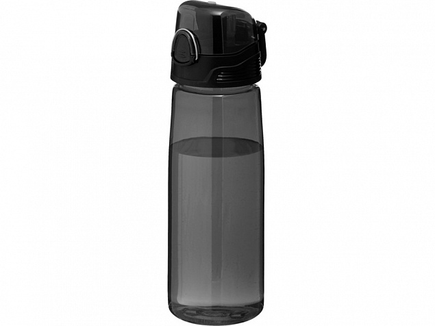 Бутылка спортивная Capri, черный с логотипом в Волгограде заказать по выгодной цене в кибермаркете AvroraStore