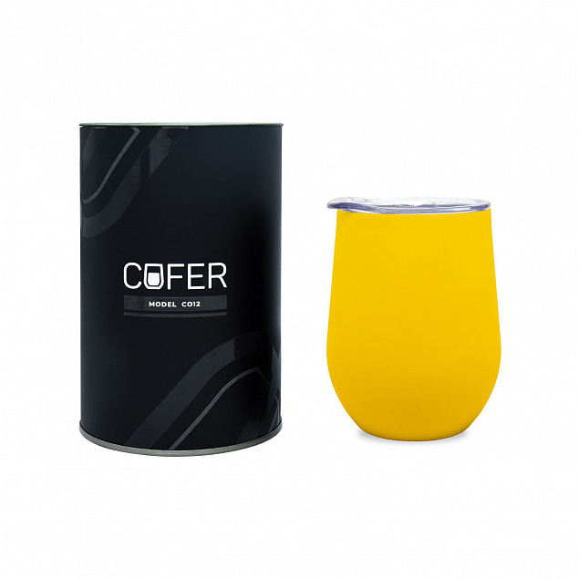 Набор Cofer Tube софт-тач CO12s black, желтый с логотипом в Волгограде заказать по выгодной цене в кибермаркете AvroraStore