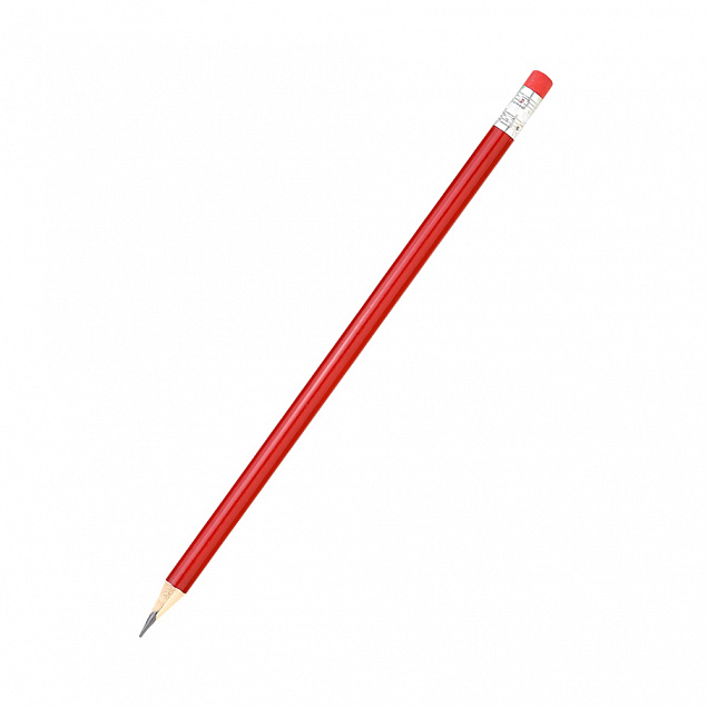 Карандаш Largo с цветным корпусом - Красный PP с логотипом в Волгограде заказать по выгодной цене в кибермаркете AvroraStore
