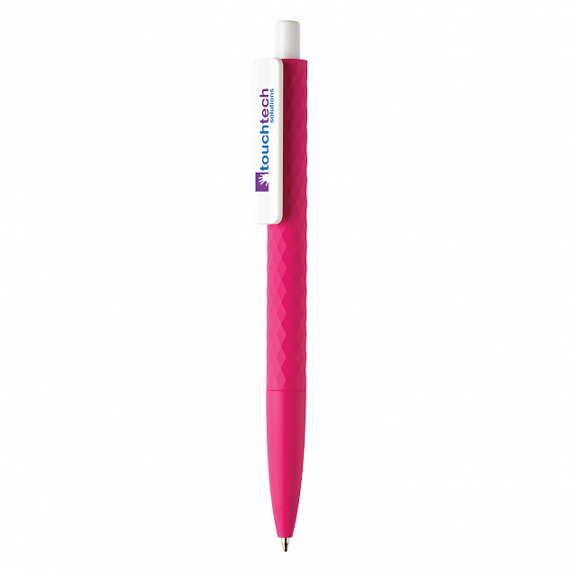 Ручка X3 Smooth Touch, розовый с логотипом в Волгограде заказать по выгодной цене в кибермаркете AvroraStore
