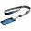 Чехол для пропуска с лентой и ретрактором Devon, синий с логотипом в Волгограде заказать по выгодной цене в кибермаркете AvroraStore
