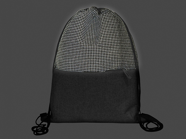 Рюкзак-мешок Reflex со светоотражающим эффектом, серый с логотипом в Волгограде заказать по выгодной цене в кибермаркете AvroraStore