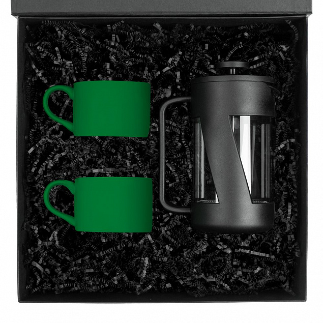 Набор для чая на 2 персоны Best Morning, зеленый с логотипом в Волгограде заказать по выгодной цене в кибермаркете AvroraStore