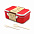 Ланчбокс (контейнер для еды) Inar, красный с логотипом в Волгограде заказать по выгодной цене в кибермаркете AvroraStore