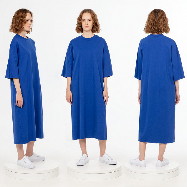 Платье D2, синее с логотипом в Волгограде заказать по выгодной цене в кибермаркете AvroraStore