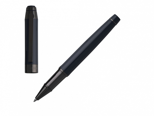 Ручка роллер Heritage Dark Blue с логотипом в Волгограде заказать по выгодной цене в кибермаркете AvroraStore