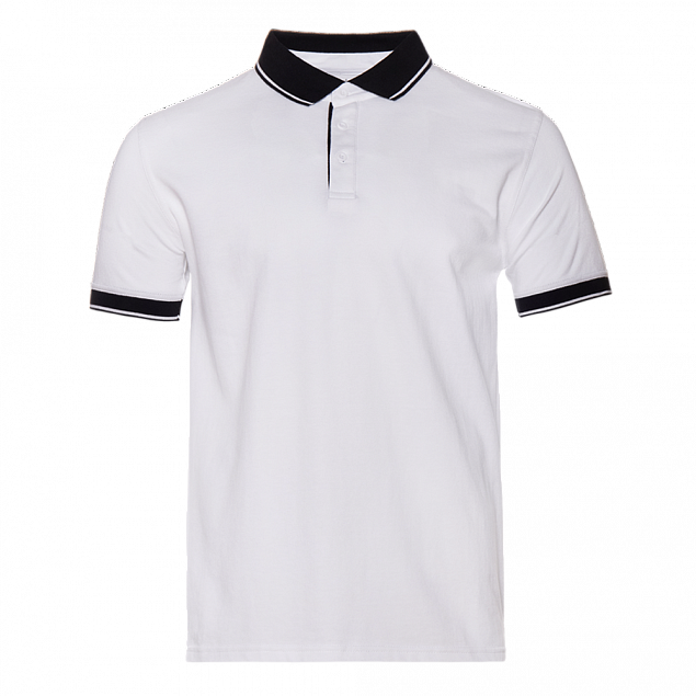 Рубашка поло StanContrast Белый с логотипом в Волгограде заказать по выгодной цене в кибермаркете AvroraStore