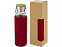 Thor, стеклянная бутылка объемом 660 мл с неопреновым чехлом, красный с логотипом в Волгограде заказать по выгодной цене в кибермаркете AvroraStore