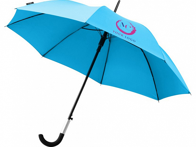 Зонт-трость Arch полуавтомат 23, аква с логотипом в Волгограде заказать по выгодной цене в кибермаркете AvroraStore