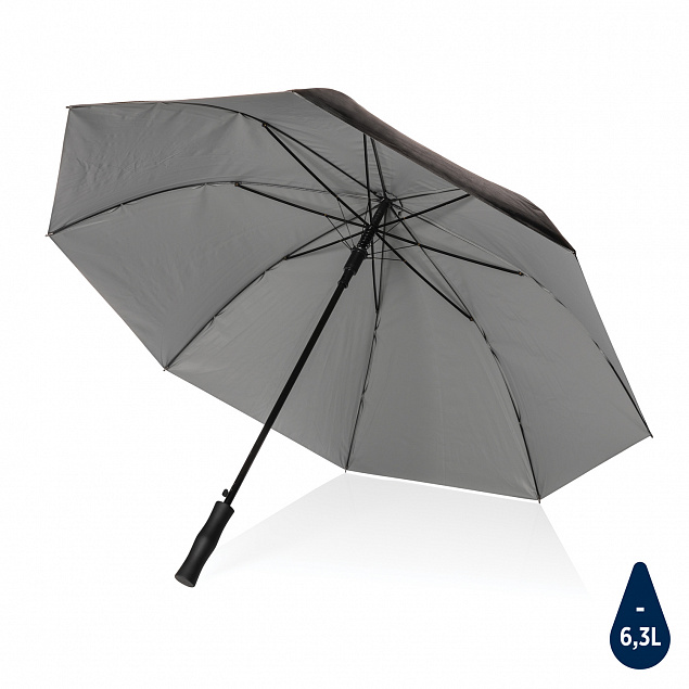 Двухцветный плотный зонт Impact из RPET AWARE™ с автоматическим открыванием, 27" с логотипом в Волгограде заказать по выгодной цене в кибермаркете AvroraStore