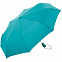 Зонт складной AOC, бирюзовый с логотипом в Волгограде заказать по выгодной цене в кибермаркете AvroraStore