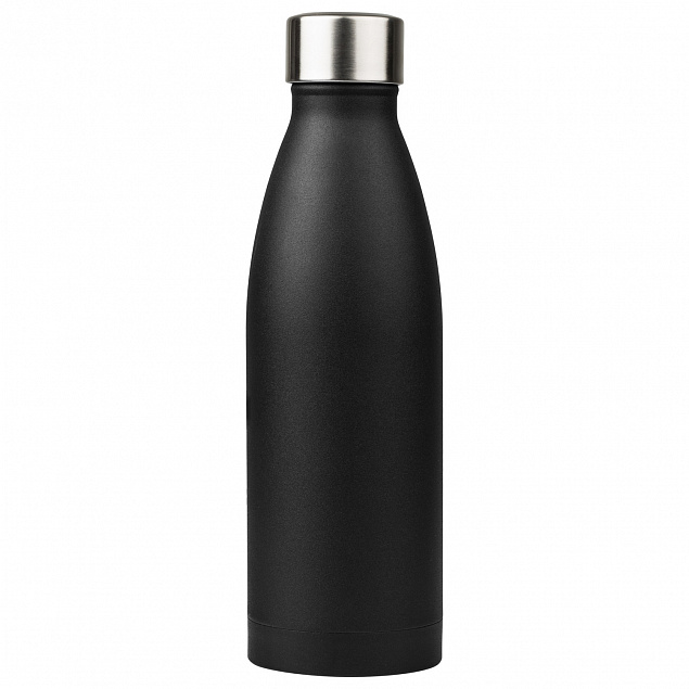 Термобутылка вакуумная герметичная, Fresco, 500 ml, черная с логотипом в Волгограде заказать по выгодной цене в кибермаркете AvroraStore