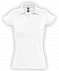 Рубашка поло женская Prescott Women 170, белая с логотипом в Волгограде заказать по выгодной цене в кибермаркете AvroraStore