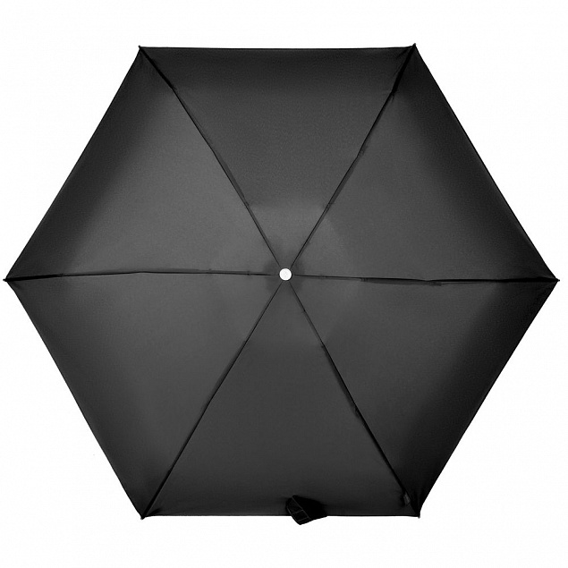 Складной зонт Alu Drop S, 4 сложения, автомат, черный с логотипом в Волгограде заказать по выгодной цене в кибермаркете AvroraStore