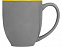 Кружка керамическая Gracy 470мл, серый/желтый с логотипом в Волгограде заказать по выгодной цене в кибермаркете AvroraStore