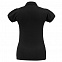 Рубашка поло женская Heavymill черная с логотипом в Волгограде заказать по выгодной цене в кибермаркете AvroraStore