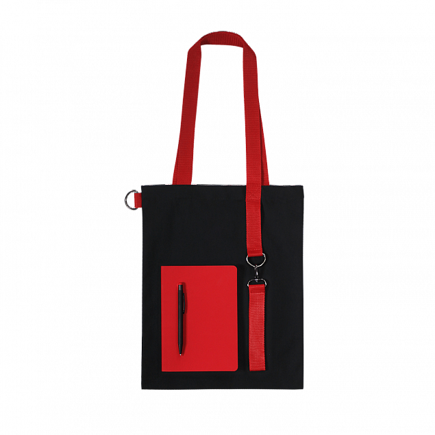 Набор Bplanner casual (чёрный с красным) с логотипом в Волгограде заказать по выгодной цене в кибермаркете AvroraStore