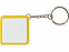 Брелок-рулетка, 1 м., белый/желтый с логотипом в Волгограде заказать по выгодной цене в кибермаркете AvroraStore