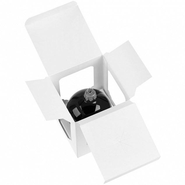 Елочный шар Gala Night в коробке, черный, 6 см с логотипом в Волгограде заказать по выгодной цене в кибермаркете AvroraStore