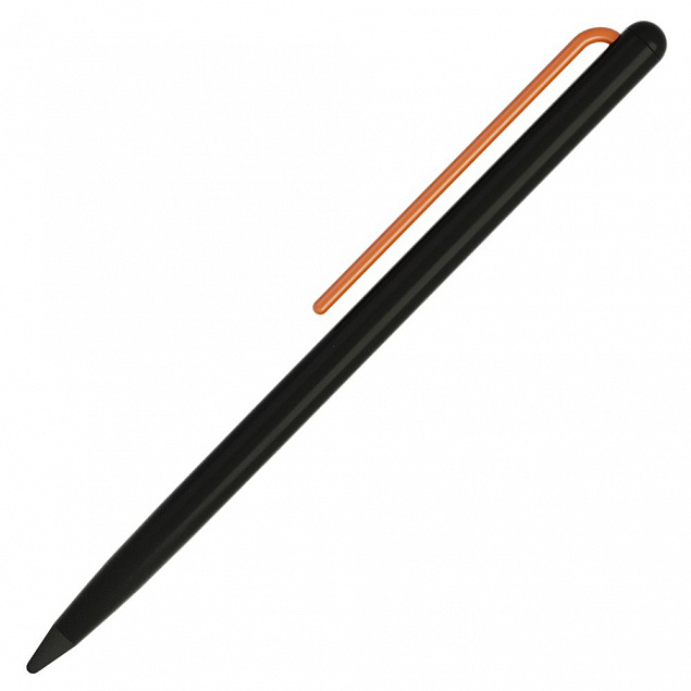 Карандаш GrafeeX в чехле, черный с оранжевым с логотипом в Волгограде заказать по выгодной цене в кибермаркете AvroraStore