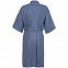Халат вафельный мужской Boho Kimono, синий с логотипом в Волгограде заказать по выгодной цене в кибермаркете AvroraStore