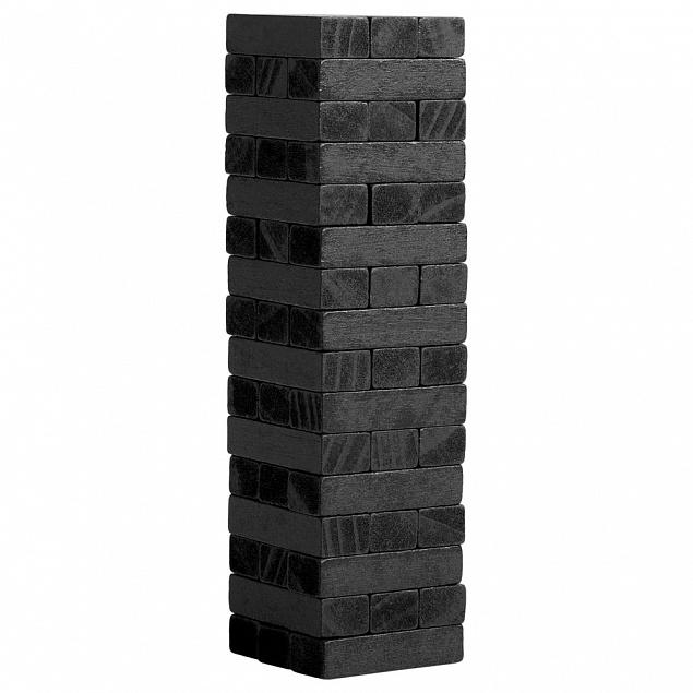 Игра «Деревянная башня мини», черная с логотипом в Волгограде заказать по выгодной цене в кибермаркете AvroraStore