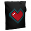 Холщовая сумка Pixel Heart, черная с логотипом в Волгограде заказать по выгодной цене в кибермаркете AvroraStore