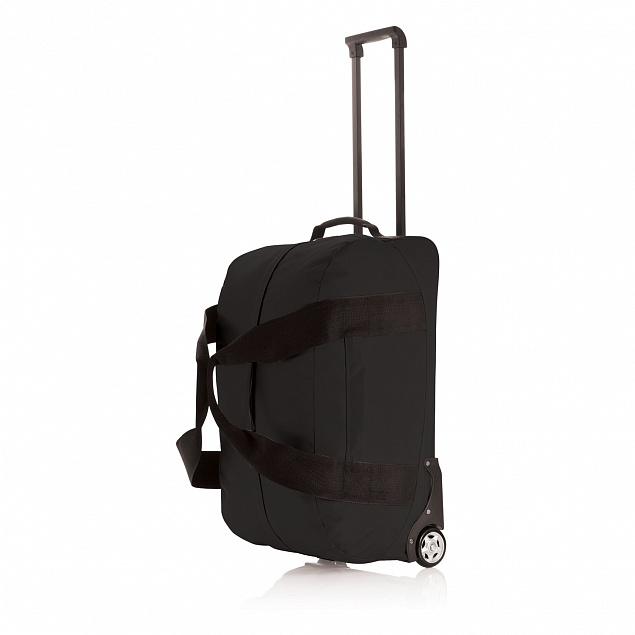 Дорожная сумка на колесах Basic, черный с логотипом в Волгограде заказать по выгодной цене в кибермаркете AvroraStore