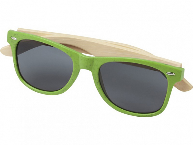 Солнцезащитные очки «Sun Ray» с бамбуковой оправой с логотипом в Волгограде заказать по выгодной цене в кибермаркете AvroraStore