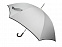 Зонт трость Ривер, механический 23, серебристый/черный с логотипом в Волгограде заказать по выгодной цене в кибермаркете AvroraStore