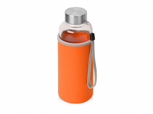 Бутылка для воды Pure c чехлом, 420 мл, оранжевый с логотипом в Волгограде заказать по выгодной цене в кибермаркете AvroraStore