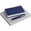 Набор Basis: ежедневник 10х16 см и ручка, синий с логотипом в Волгограде заказать по выгодной цене в кибермаркете AvroraStore
