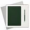 Подарочный набор Spark, зеленый (ежедневник, ручка) с логотипом в Волгограде заказать по выгодной цене в кибермаркете AvroraStore