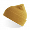 Шапка NELSON в рубчик с отворотом,100%  органический хлопок, горчичный с логотипом в Волгограде заказать по выгодной цене в кибермаркете AvroraStore