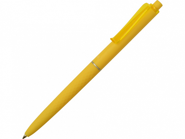 Ручка пластиковая soft-touch шариковая Plane, желтый с логотипом в Волгограде заказать по выгодной цене в кибермаркете AvroraStore