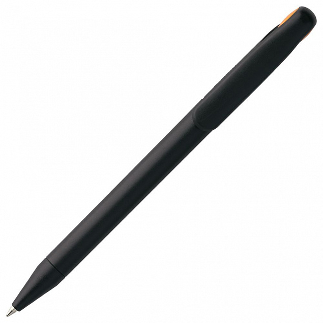 Ручка шариковая Prodir DS1 TMM Dot, черная с оранжевым с логотипом в Волгограде заказать по выгодной цене в кибермаркете AvroraStore