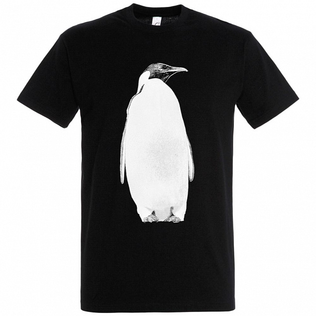 Футболка мужская Like a Penguin, черная с логотипом в Волгограде заказать по выгодной цене в кибермаркете AvroraStore