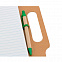 Блокнот MAKRON A5 на пружине с шариковой ручкой, рециклированный картон, бежевый с логотипом в Волгограде заказать по выгодной цене в кибермаркете AvroraStore