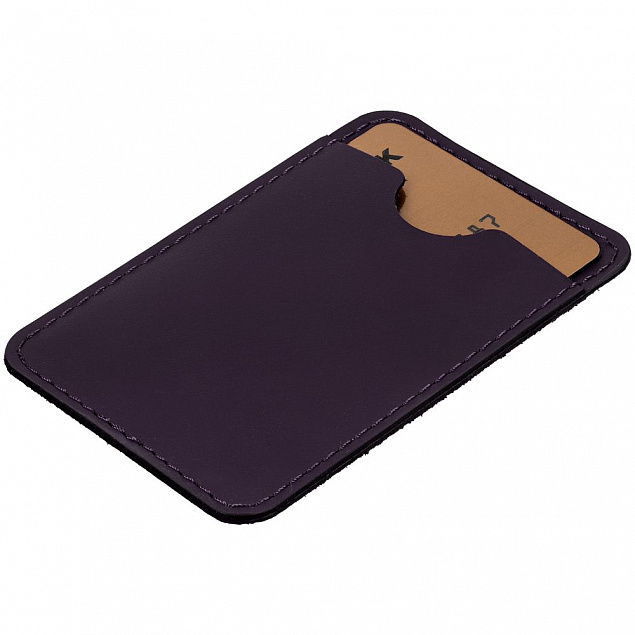 Чехол для карты на телефон Alaska, фиолетовый с логотипом в Волгограде заказать по выгодной цене в кибермаркете AvroraStore