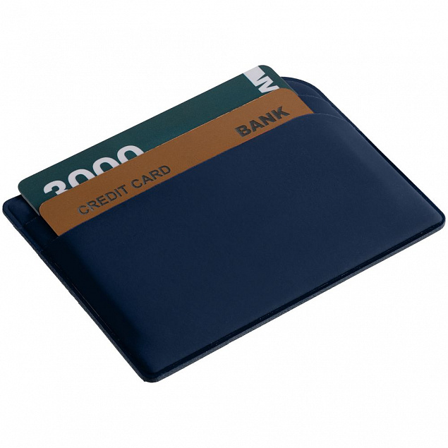 Чехол для карточек Dorset, синий с логотипом в Волгограде заказать по выгодной цене в кибермаркете AvroraStore
