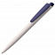 Ручка шариковая Senator Dart Polished, бело-синяя с логотипом в Волгограде заказать по выгодной цене в кибермаркете AvroraStore